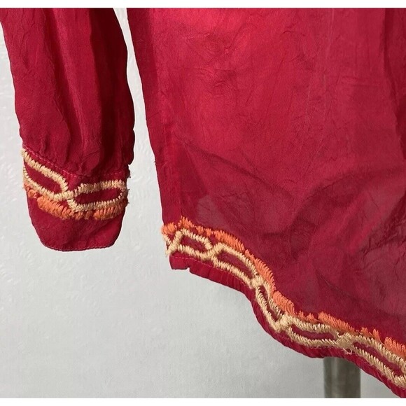 Johnny Was sz S Pink Embroidered Tunic - Picture 7 of 10